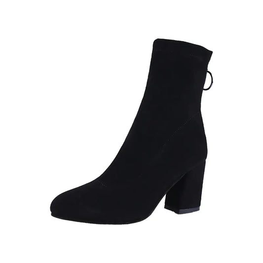 2018 Autumn Winter Korean Style Chunky Heel Ankle Boots