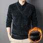 Plush Thickened Long Sleeve Knitted Chenille Top for Men