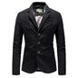 Men's Solid Color Single Breasted Jacket