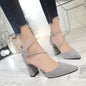 New Women's Chunky Heel Ankle Strap Sandals