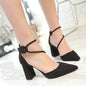 New Women's Chunky Heel Ankle Strap Sandals