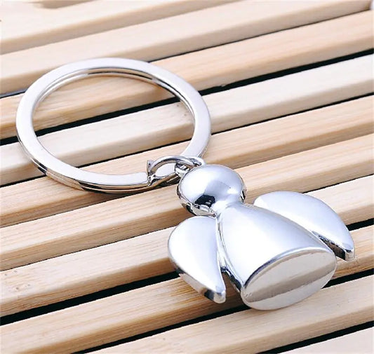 Creative Metal Keychain with Cute Angel Design